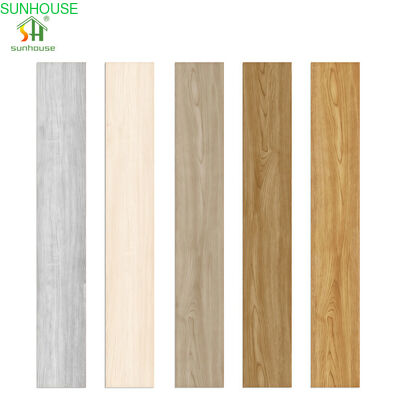 6mm SPC de piedra plástico suelo compuesto 7x48 pulgadas resistente al agua antiderrapante R9 resistente al fuego clase B para residencial y comercial ligero