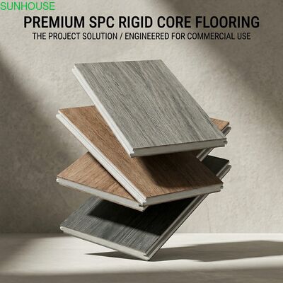 Un buen precio. Tablón de suelo de clic SPC con núcleo rígido de bloqueo de clic de grano de madera para uso en decoración exterior Interior en línea