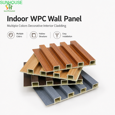 Un buen precio. Panel de pared impermeable de WPC para aplicación de sistema de revestimiento de paredes exteriores en línea