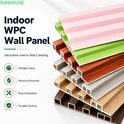 Un buen precio. Panel de pared interior de WPC Tamaño y especificación Guía de selección para compradores en línea